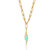 14K Gold Plated Cubic Blue Zirconia Charm Necklace