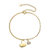 14K Gold Plated Cubic Zirconia Adjustable Bracelet - Gold