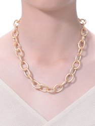 14k Gold Plated Cubic Zirconia Chain Necklace