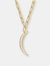 14k Gold Plated Cubic Zirconia Charm Necklace - Gold