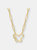 14k Gold Plated Cubic Zirconia Charm Necklace - 14k Gold Plated