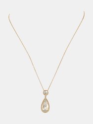 14k Gold Plated Cubic Zirconia Pendant Necklace