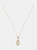 14k Gold Plated Cubic Zirconia Pendant Necklace
