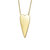 14k Gold Plated Elongated Modern Shiny Heart Layering Necklace
