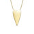 14k Gold Plated Elongated Modern Shiny Heart Layering Necklace - Gold