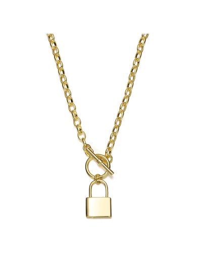 Rachel Glauber 14k Gold Plated Locket Charm Necklace product
