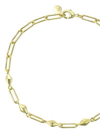 Rachel Glauber 14K Gold Plated Paperclip Bracelet product
