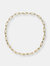 14k Gold Plated Two Ornament Design Chain Necklace - Gold