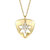 14k Gold Plated With Diamond Cubic Zirconia Laser-Cut 6-Pointed Star Triangle Shield Double Pendant Charm Necklace - Gold