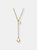 14k Gold Plated Y Neck Necklace - Gold