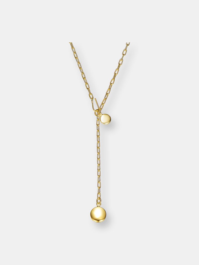 14k Gold Plated Y Neck Necklace - Gold