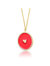14k Yellow Gold Plated With Clear Cubic Zirconia And Colored Enamel Round Pendant