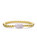 Baroque White Pearl Ball Bead Link Stretchable Layering Bracelet - Gold