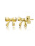 GigiGirl Baby/Toddler 14k Gold Plated Tiny Ribbons Stud Earrings - Gold