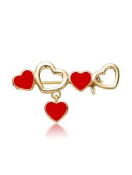 GigiGirl Infants/Toddlers 14k Gold Plated Red Enamel Heart Pin - Red