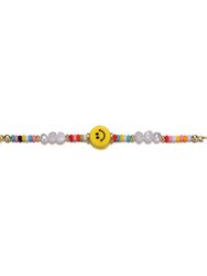 GigiGirl Kids 14k Gold Plated Bracelet With Beads, Freshwater Pearls And A Smiley Charm