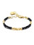 GigiGirl Kids 14k Gold Plated Bracelet With Mineral Beads In Pattern - Onyx