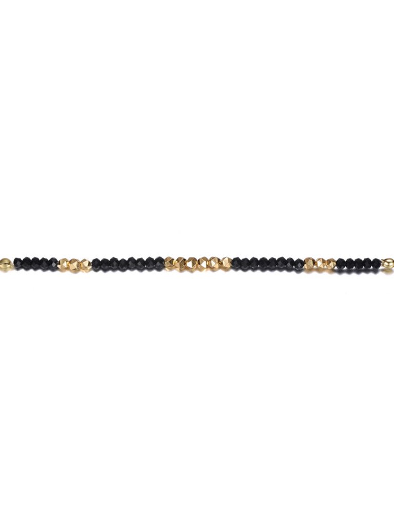 GigiGirl Kids 14k Gold Plated Bracelet With Mineral Beads In Pattern