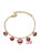 GigiGirl Kids 14k Gold Plated Colorful Heart Charms Bracelet - Hot Pink