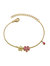 GigiGirl Kids 14k Gold Plated Pink Flower Charm Bracelet - Pink