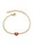 GigiGirl Kids 14k Gold Plated Red Heart Charm Bracelet - Red