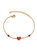 GigiGirl Kids 14k Gold Plated Red Heart Charms Bracelet - Red