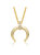 GigiGirl Kids/Teens 14k Gold Plated With Cubic Zirconia Crescent Horn Pendant Necklace - Gold