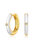 GigiGirl Kids's 14k Gold Plated Colored Enamel & Cubic Zirconia Hoop Earrings - White