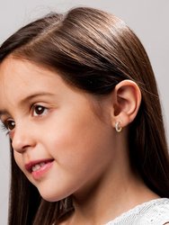 GigiGirl Kids's 14k Gold Plated Colored Enamel & Cubic Zirconia Hoop Earrings