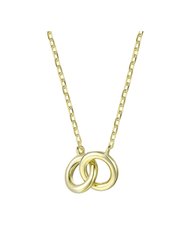 GigiGirl Teens 14k Gold Plated Cubic Zirconia Two Rings Necklace