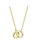 GigiGirl Teens 14k Gold Plated Cubic Zirconia Two Rings Necklace