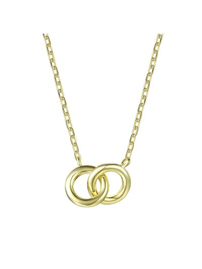 Rachel Glauber GigiGirl Teens 14k Gold Plated Cubic Zirconia Two Rings Necklace product
