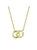GigiGirl Teens 14k Gold Plated Cubic Zirconia Two Rings Necklace - Gold
