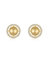 GigiGirl Teens 14k Gold Plated with Cubic Zirconia Eternity Halo Medallion Stud Earrings