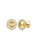 GigiGirl Teens 14k Gold Plated with Cubic Zirconia Eternity Halo Medallion Stud Earrings - Gold