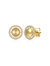 GigiGirl Teens 14k Gold Plated with Cubic Zirconia Eternity Halo Medallion Stud Earrings - Gold