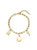 GigiGirl Teens 14k Yellow Gold Plated Cubic Zirconia Three Charm Bracelet - Gold