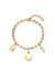 GigiGirl Teens 14k Yellow Gold Plated Cubic Zirconia Three Charm Bracelet - Gold