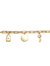 GigiGirl Teens 14k Yellow Gold Plated Cubic Zirconia Three Charm Bracelet