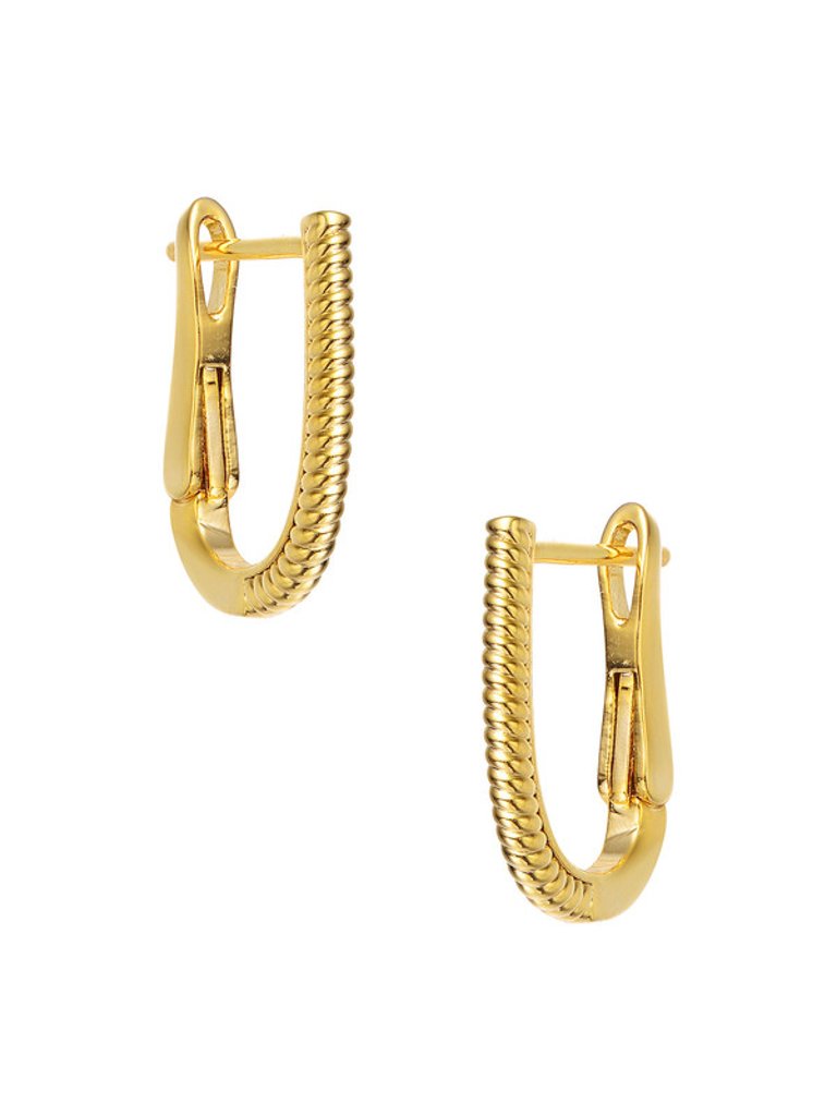 GigiGirl Teens "U" Small Hoop Earrings For Teens