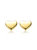 GigiGirl Toddler/Kids 14k Gold Plated Colored Enamel Tiny Flat Heart Stud Earrings