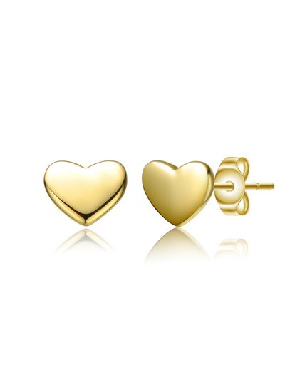 Rachel Glauber GigiGirl Toddler/Kids 14k Gold Plated Colored Enamel Tiny Flat Heart Stud Earrings product