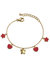GigiGirl Toddler/Kids 14k Gold Plated Red Enamel Heart Charm Bracelet - Red