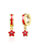 GigiGirl Toddlers/Kids 14k Gold Plated Dangle Flower Red Enamel Earrings - Red