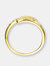 Gold Plated Clear Cubic Zirconia Bypass Ring