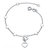 Kids' Double Halo Heart Dangle Charm Station Bracelet, Adjustable In Length - Silver