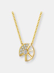Kids/Teens 14k Gold Plated Cubic Zirconia Charm Necklace