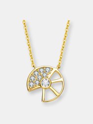 Kids/Teens 14k Gold Plated Cubic Zirconia Charm Necklace - 14K Gold Plated