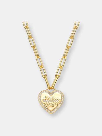 Rachel Glauber Kids/Teens 14k Gold Plated Cubic Zirconia Charm Necklace product