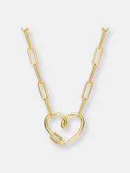 Kids/Teens 14k Gold Plated Cubic Zirconia Charm Necklace - 14k Gold Plated